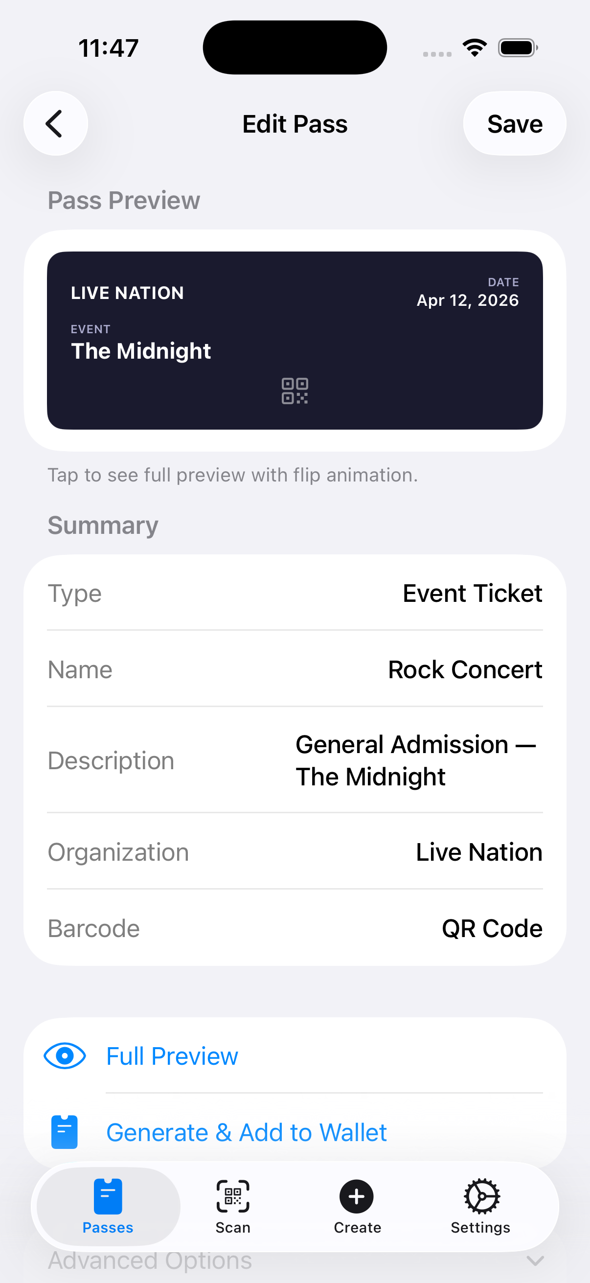 Added to Apple Wallet